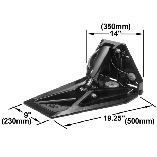 K-PLANE 280S - Trim Tab With Digital Position Indicator (Black)