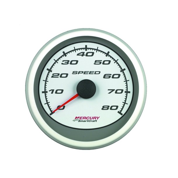 SPEEDOMETER 0-80 MPH (White)