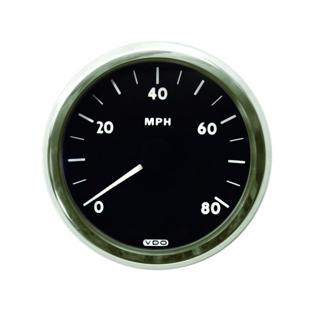 SPEEDOMETER 0-80 MPH (Black)