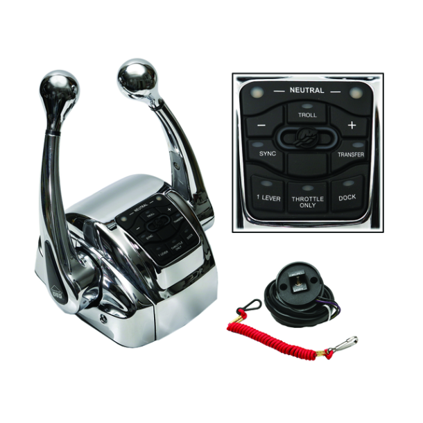 YACHT CONTROL 1 Shift-Throttle/1 Shift-Throttle with Can Pad, Mercury