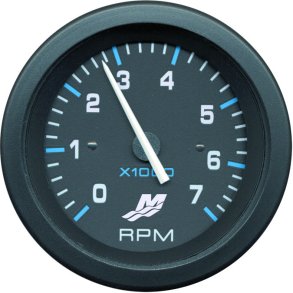TACHOMETER KIT (0-7000 RPM) Black Face, Blue Graduations, Black Bezel