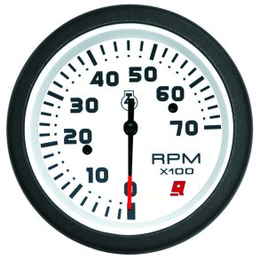 TACHOMETER KIT (0-7000 RPM) White Face, Black Graduations, Black Bezel