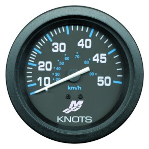 SPEEDOMETER KIT (10-50 Knots) Black Face, Blue Graduations, Black Bezel