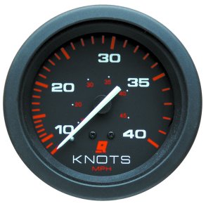 SPEEDOMETER KIT (10-40 Knots) Black Face, Red Graduations, Black Bezel