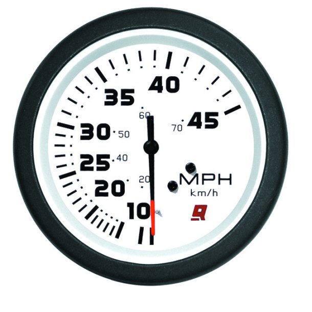 SPEEDOMETER KIT (10-45 MPH) White Face, Black Graduations, Black Bezel