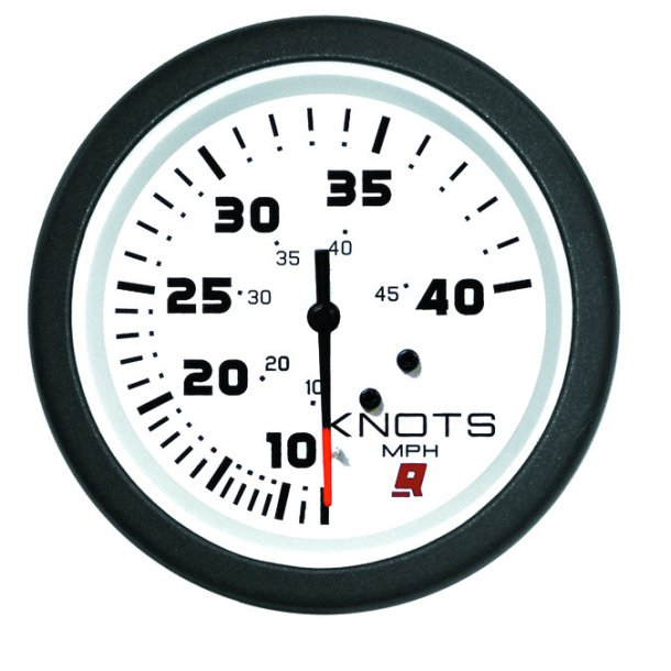 SPEEDOMETER KIT (10-40 Knots) White Face, Black Graduations, Black Bezel