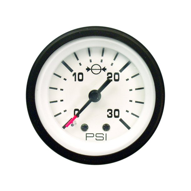 GAUGE KIT Water Pressure (2-30 PSI) White Face, Black Graduations, Black Bezel