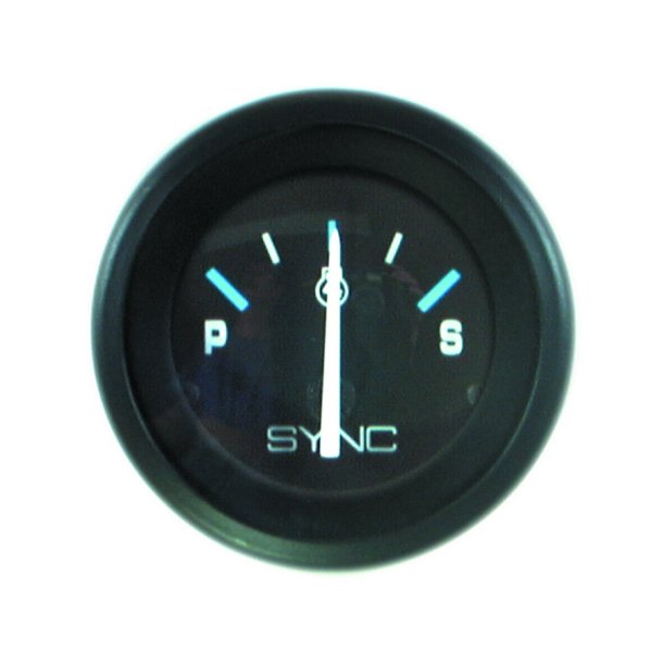 GAUGE Dual Engine Synchronizer, Black Face, Blue Graduation, Black Bezel