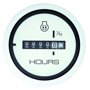 GAUGE Cruiselog, White Face, Black Graduations, White Bezel