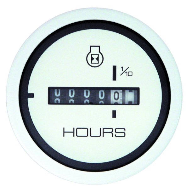 GAUGE Cruiselog, White Face, Black Graduations, White Bezel