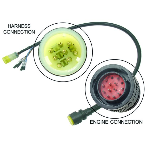 HARNESS ASSEMBLY Adapter (3 Feet) 14 Pin Male To 8 Pin Male