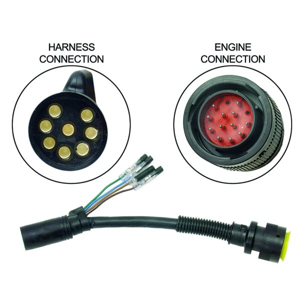 HARNESS ASSEMBLY Adapter - With Bracket (5 Feet) 14 Pin Male To 8 Pin Female