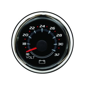 VOLTAGE GAUGE Black (24 V)
