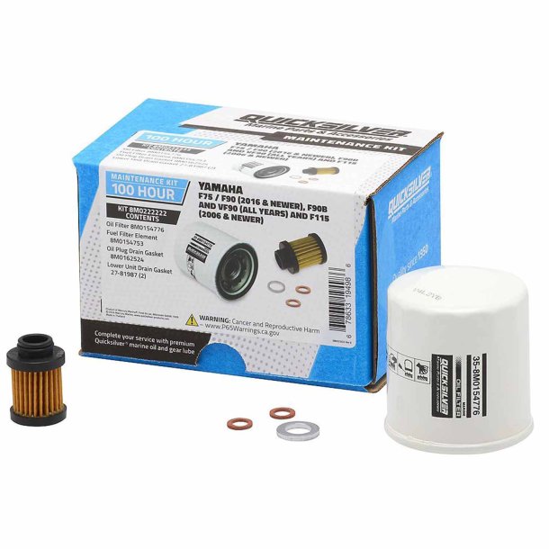 Yamaha F75/F90 (2016 &amp; Newer), F90B &amp; VF90 (All Years) and F115 (2006 &amp; Newer) 100 Hour Maintenance 