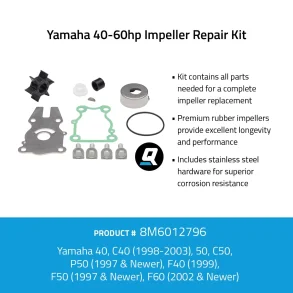 Yamaha 40-60hp Impeller Repair Kit - Yamaha F40 (1999), F50 (1997+), F60 (2002+) and more
